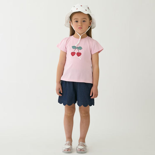 日本童裝 pe#main 防污系列 花邊短褲 80-130cm 女童款 夏季 PANTS