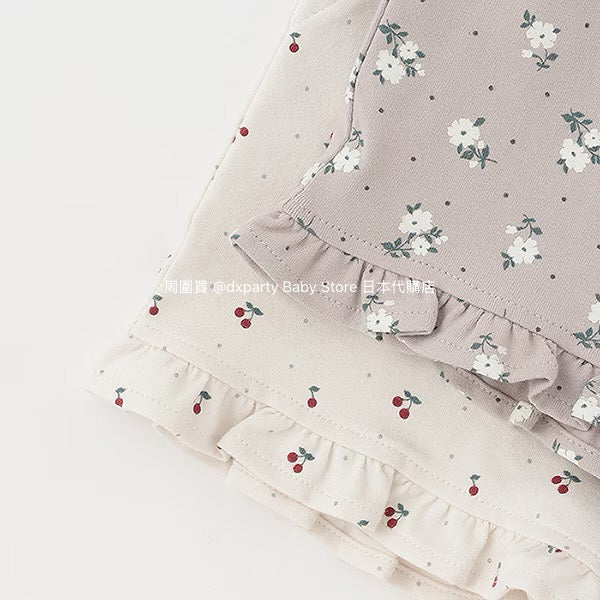 Japanese children's clothing pe#main ruffle shorts 80-130cm girls summer PANTS