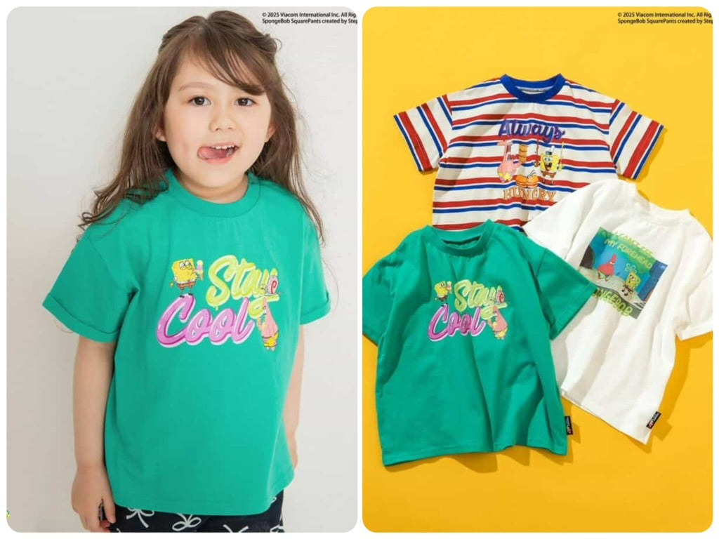 BREEZE x SpongeBob SquarePants Print Tops (80-140cm) for Boys and Girls (Summer)