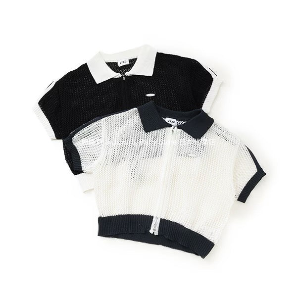 Lovetoxic Japanese children's clothing hollow knit short jacket 140-170cm girls summer OUTERWEAR