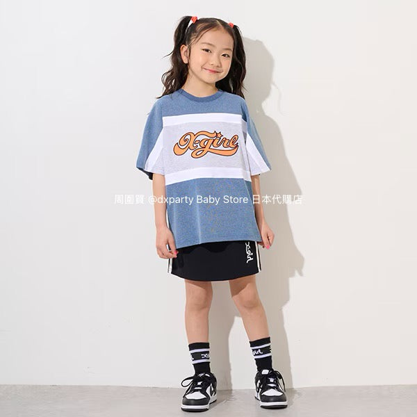 Japanese children's clothing X-girl Stages casual short skirt 90-140cm girls summer SKIRTS