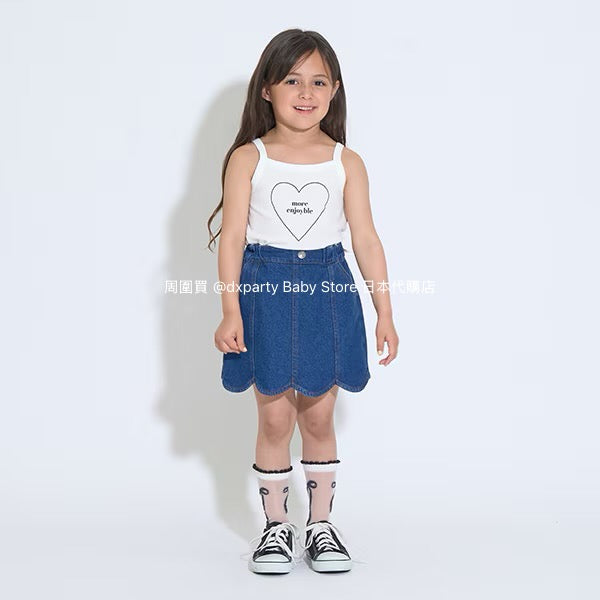 Japanese children's clothing Ly# mine thin top and camisole set 100-150cm girls summer TOPS