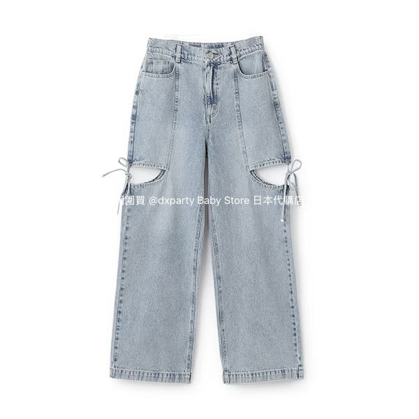 Lovetoxic Ribbon Slit Jeans (140-160cm) for Girls (Summer)