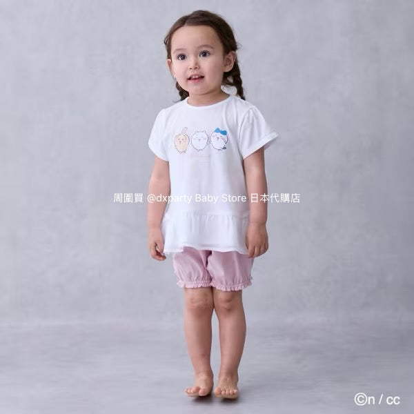 Japanese children's clothing pe#main x Chiikawa ちいかわ pajamas 90-130cm girls' summer pajamas series