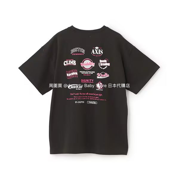 Lovetoxic Japanese children's clothing back print top 140-170cm girls summer TOPS