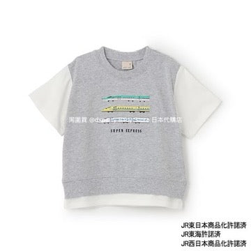 Japanese children's clothing pe#main x Shinkansen two-piece top 80-130cm boys' summer TOPS railway series