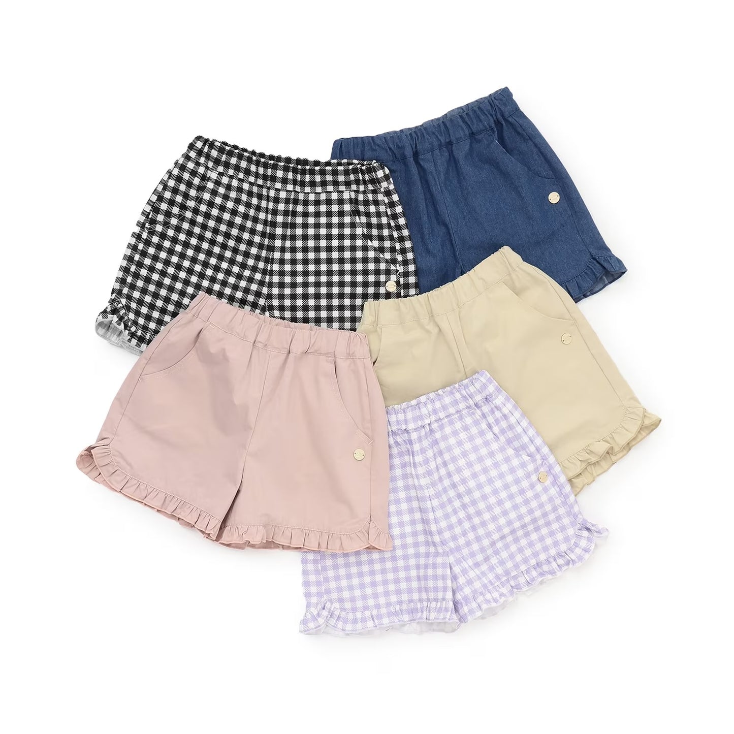 Japanese children's clothing Ly# mine tank top and shorts set 100-150cm girls summer TOPS PANTS
