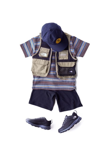 Japanese TNF UV-blocking, quick-drying sportswear for kids (2-piece set, 130-160cm) for boys and girls (Summer TOPS PANTS)