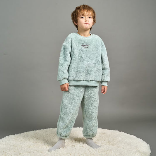 日本童裝 b・R# 絨毛睡衣套裝 100-150cm 男童款 冬季 TOPS PANTS 睡衣系列