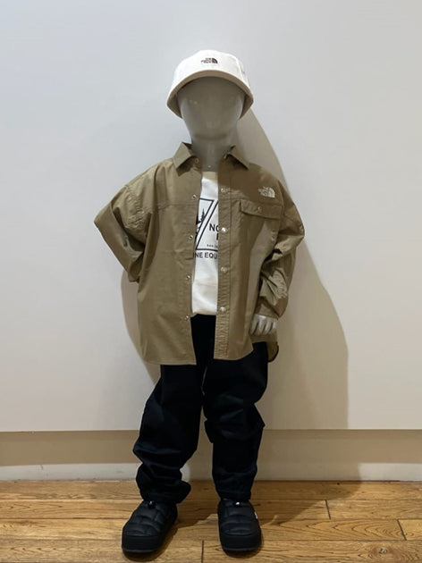 Japanese children's clothing TNF anti-UV sweat-wicking quick-drying Yamamori print top 100-120cm boys/girls summer TOPS