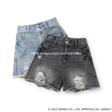 Lovetoxic x Sanrio Japanese Kids' Denim Shorts (140-160cm) for Girls (Summer PANTS)