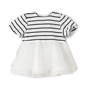 Japanese children's clothing pe#main ruffled mesh top 80-130cm girls summer TOPS