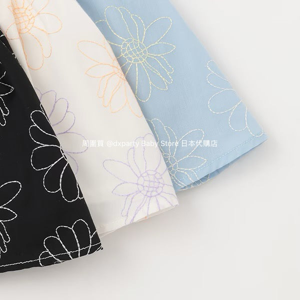 Japanese children's clothing pe#main flower embroidered skirt 80-130cm girls summer SKIRTS