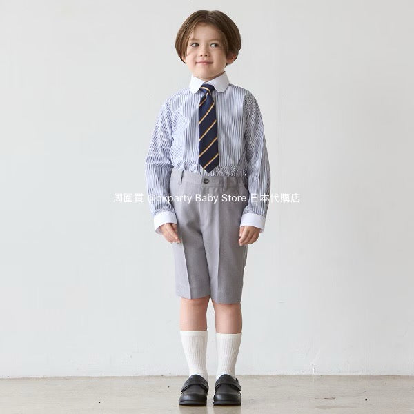 Japanese children's clothing pe#main three-piece suit 110-130cm boys' summer TOPS PANTS OUTERWEAR interview/banquet/performance