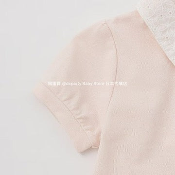 Japanese children's clothing pe#main ruffled top 80-130cm girls summer TOPS