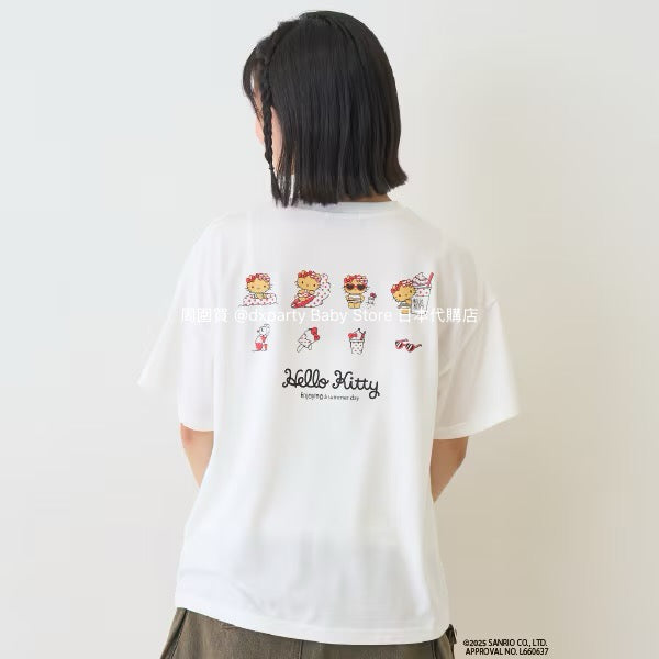 Lovetoxic x Sanrio Japan-Style Hello Kitty Cold-Contact Print Top (130-160cm) for Girls (Summer)
