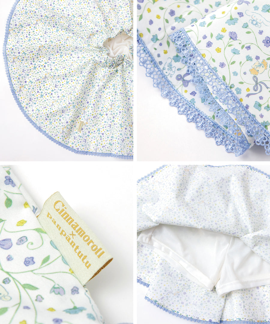 Japanese children's clothing panpantutu x Sanrio Cinnamoroll floral short skirt 90-140cm girls summer SKIRTS