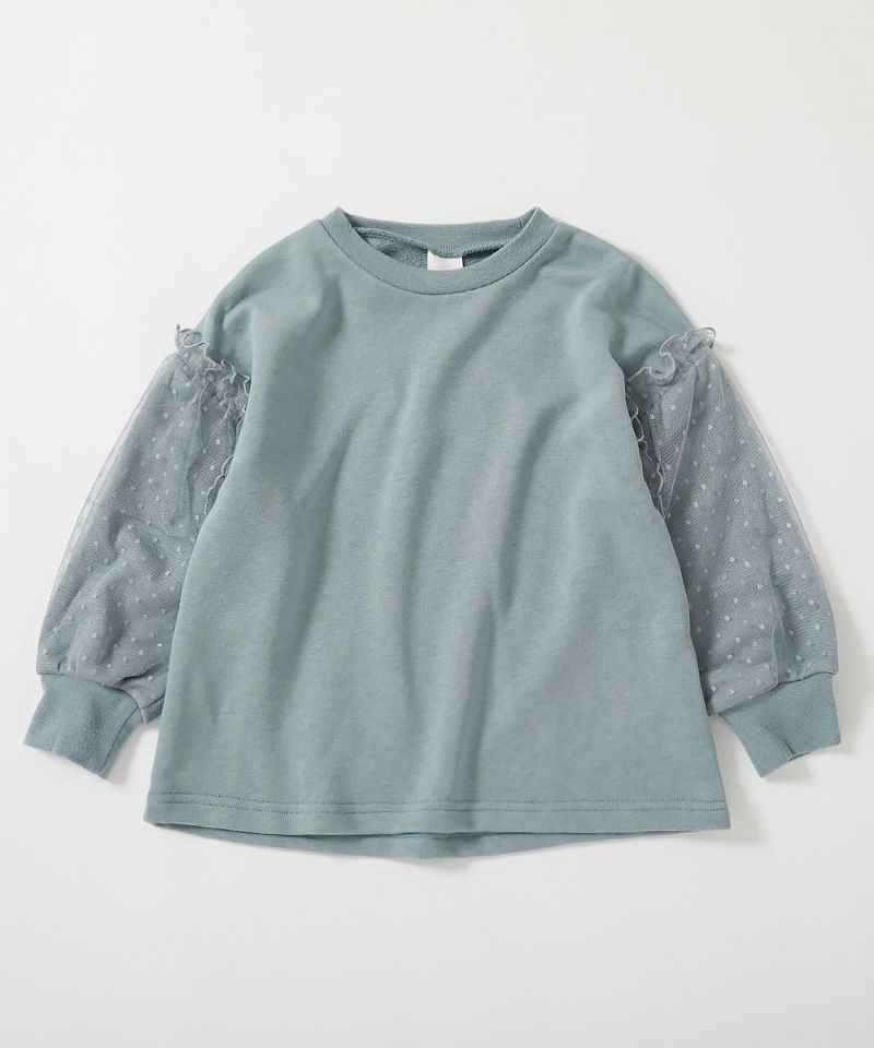 日本童裝 dev!rock 薄紗袖衛衣 100-160cm 女童款 冬季 TOPS
