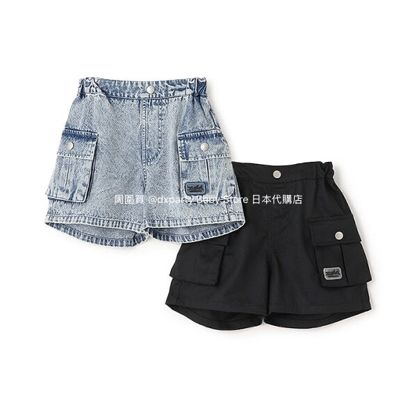 Japanese children's clothing X-girl Stages work pocket jeans 100-140cm girls summer PANTS