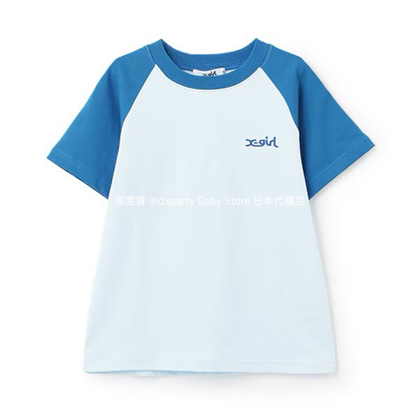 Japanese children's clothing X-girl Stages printed top 80-140cm girls summer TOPS