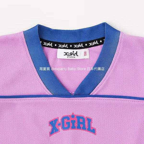 X-girl Stages Japanese Kidswear Cool-to-the-Touch Quick-Drying Sporty Dress (100-140cm) for Girls Summer