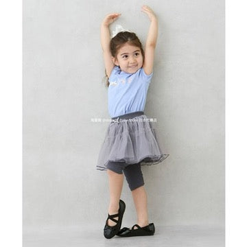 Japanese children's clothing pe#main contact cool embroidered top 80-130cm girls summer TOPS