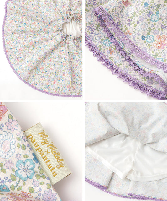 Japanese children's clothing panpantutu x Sanrio My Melody floral short skirt 90-140cm girls summer SKIRTS