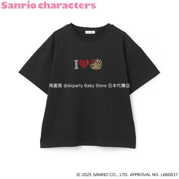 Lovetoxic x Sanrio Japan-Style Hello Kitty Cold-Contact Print Top (130-160cm) for Girls (Summer)
