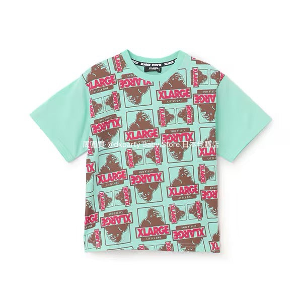 Japanese XLARGE KIDS Printed Tops 80-140cm Boys Summer TOPS