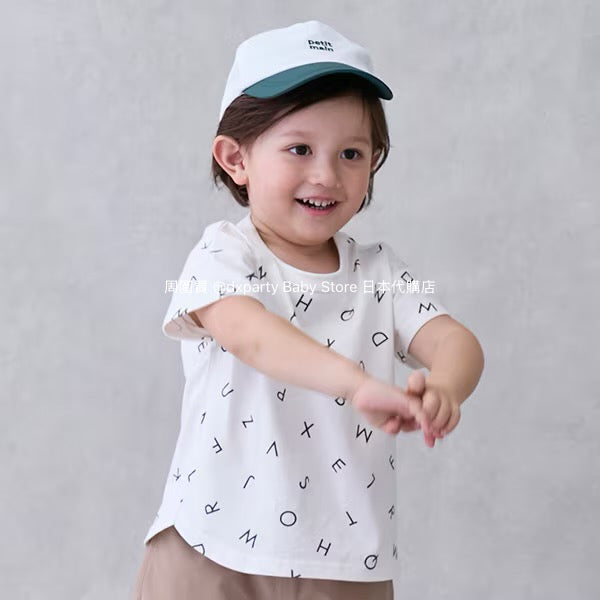 Japanese children's clothing pe#main contact cool print top 80-130cm boys/girls summer TOPS