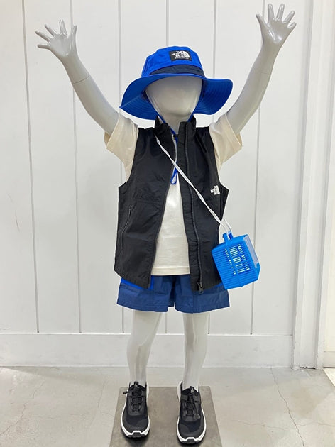 Japanese children's clothing TNF waterproof series zipper vest jacket 100-120cm boys'/girls' summer outerwear