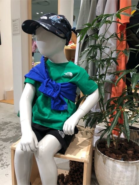 Japanese children's clothing TNF UV protection parent-child wear historical logo print top 130-160cm boys/girls summer TOPS