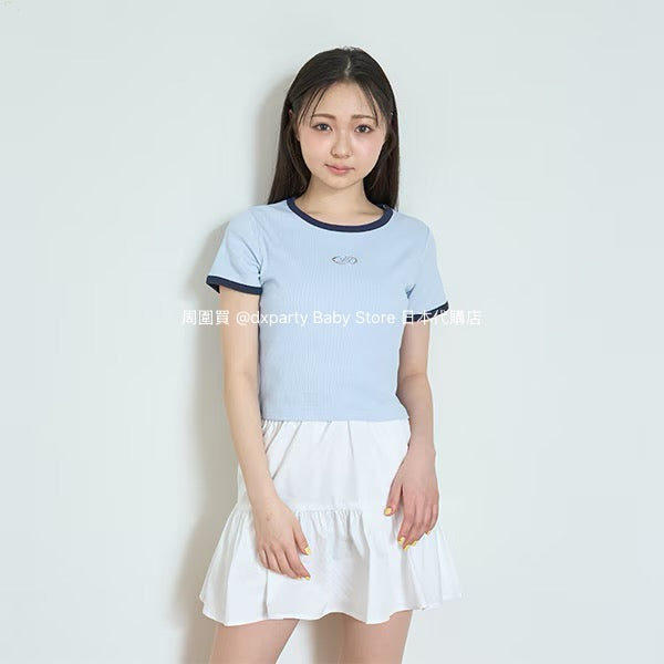 Lovetoxic Japanese children's clothing cropped top 140-160cm girls summer TOPS