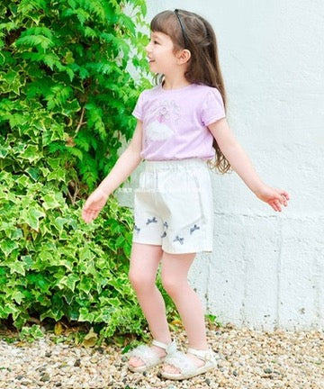 Japanese children's clothing aF#a325 3D printed top 90-160cm girls summer TOPS