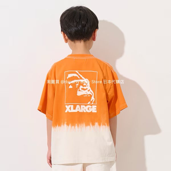 XLARGE KIDS Japanese children's clothing gradient tie-dye top 80-140cm boys' summer TOPS