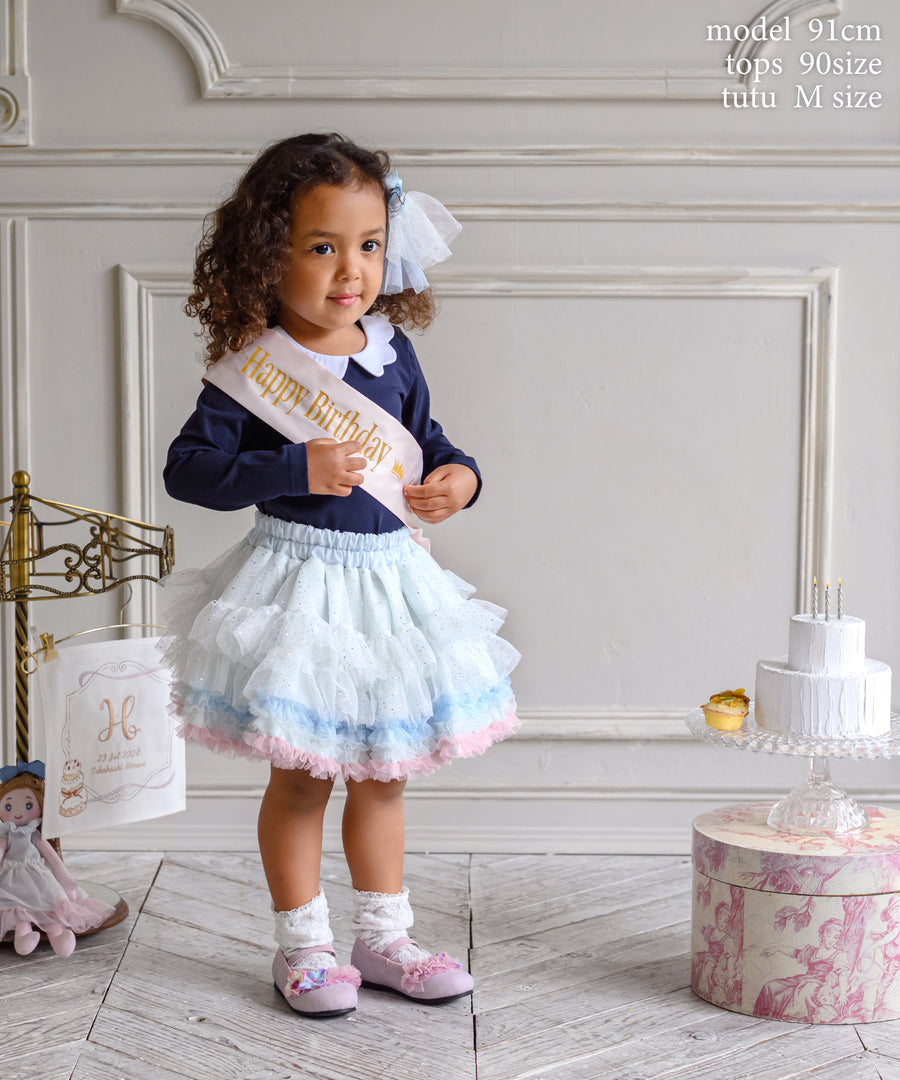 Japanese children's panpantutu Jewel ballet tutu skirt set (birthday gift, May-August) (name embroidered!) 70-140cm girls' newborn baby summer SKIRTS