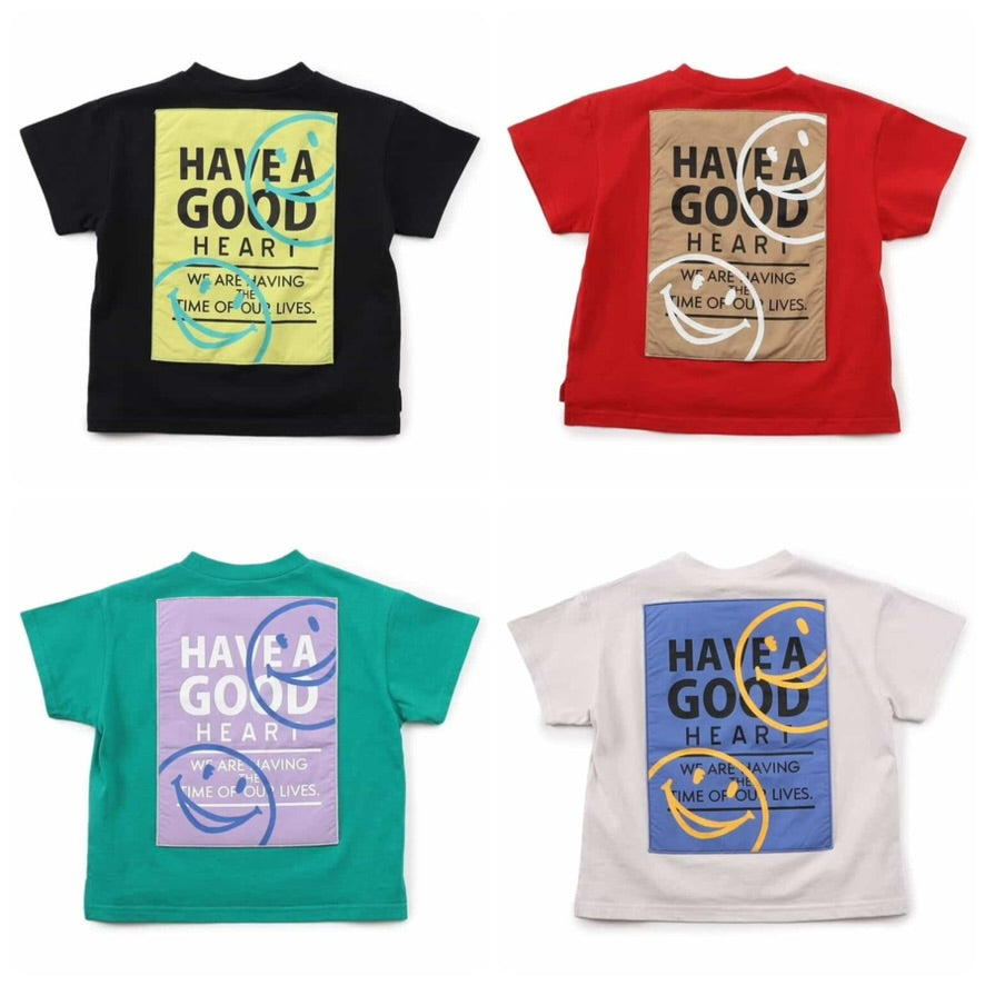 Japanese children's clothing BREEZE back print top 90-150cm boys/girls summer TOPS