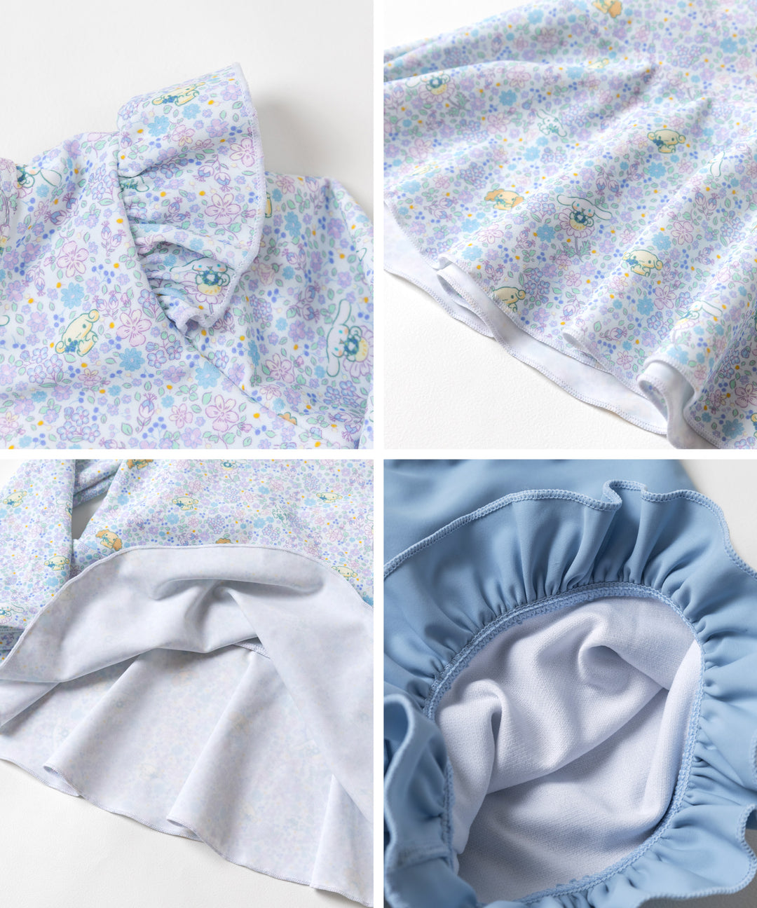 Japanese children's clothing panpantutu x Sanrio Cinnamoroll UV protection two-piece swimsuit set 95-130cm girls summer swimsuit special edition