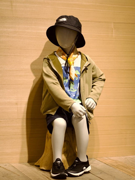 Japanese children's clothing TNF UV protection Hokkaido Shari Town printed top 100-120cm boys/girls summer TOPS
