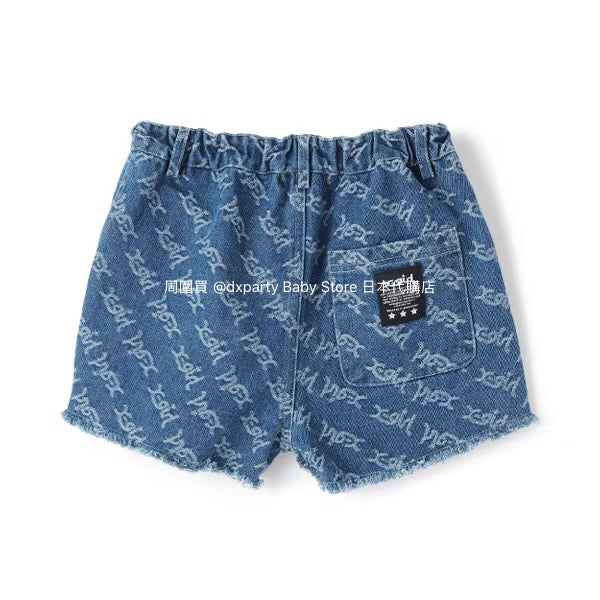 Japanese children's clothing X-girl Stages tassel denim shorts 90-140cm girls summer PANTS