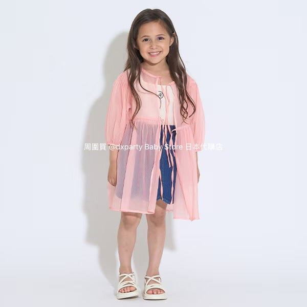 Japanese children's clothing Ly# mine 2Way two-piece sheer jacket 100-150cm girls summer outerwear