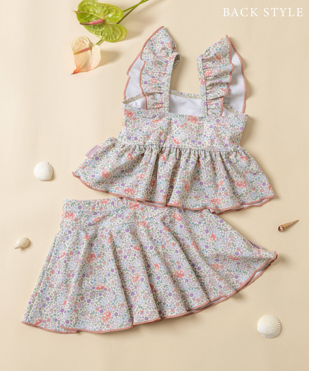 Japanese children's clothing panpantutu x Sanrio My Melody UV protection two-piece swimsuit set 95-130cm girls summer swimsuit special edition