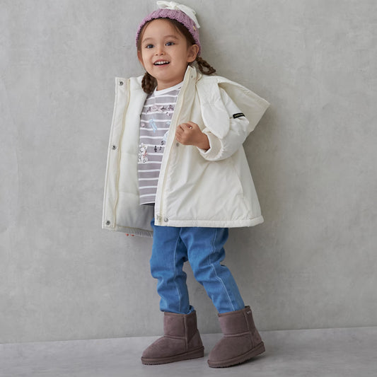 日本童裝 pe#main 夾棉抓毛外套 90-130cm 女童款 冬季 (適合香港平均溫度、寒冷天氣、溫度低天氣)OUTERWEAR