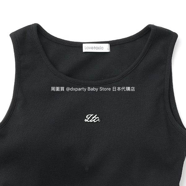 Lovetoxic Japanese children's clothing contact cold thin short shirt and vest two-piece set 140-160cm girls summer TOPS