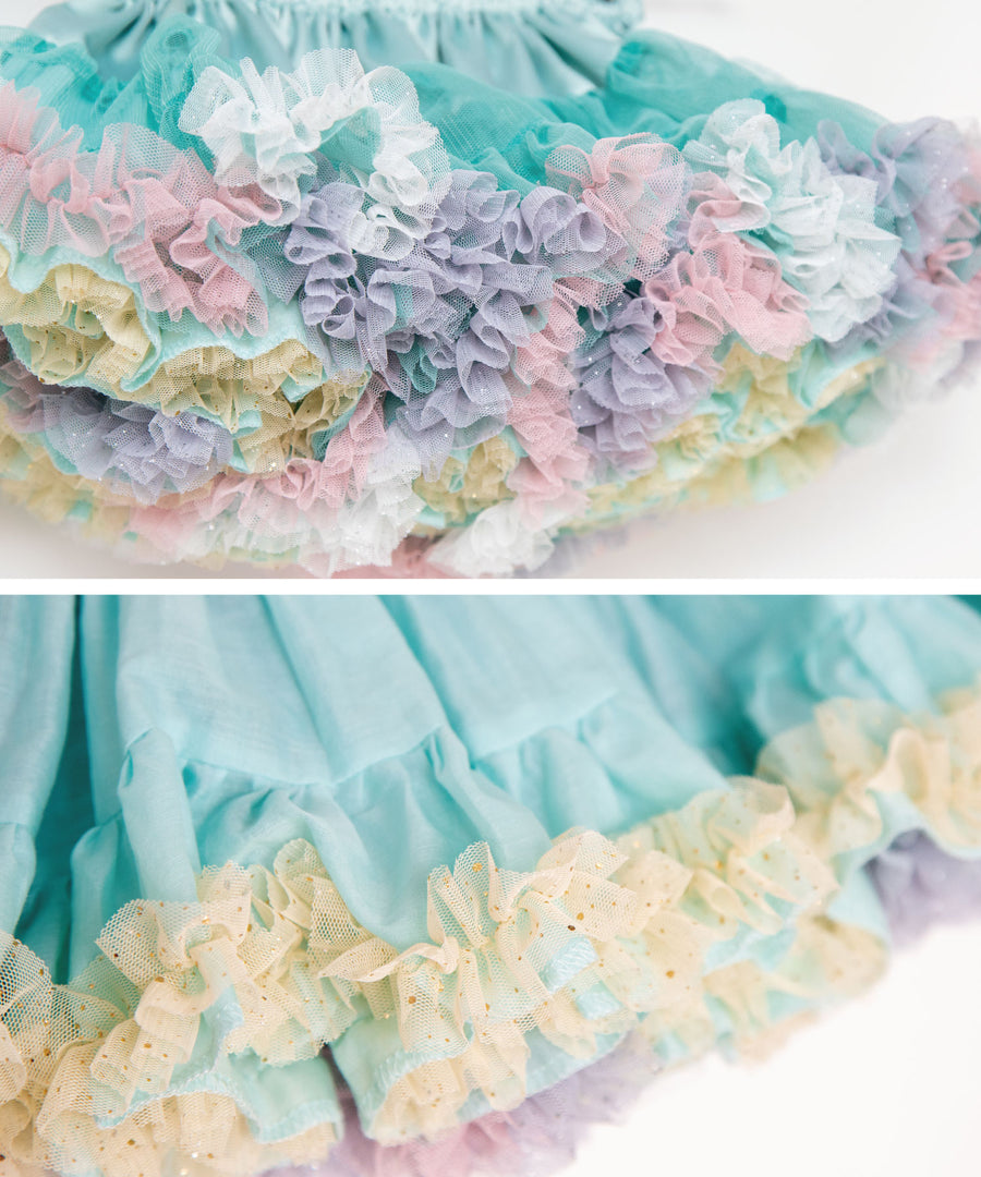Japanese children's clothing panpantutu Emerald tutu skirt 70-135cm girls' newborn baby summer SKIRTS