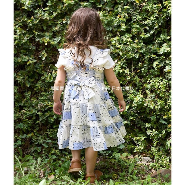 Japanese children's clothing pe#main pleated suspender dress 80-130cm girls summer dresses