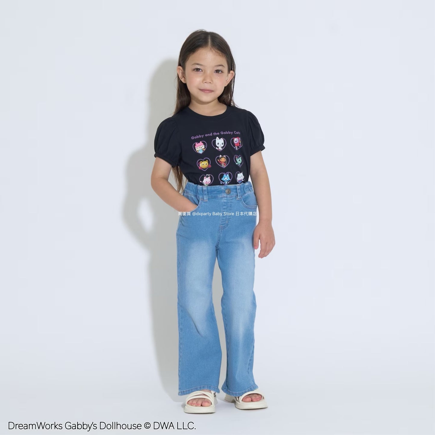 Japanese children's clothing Ly# mine x GABBY'S DOLLHOUSE printed top 100-130cm girls summer TOPS