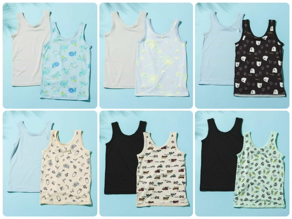 Japanese children's clothing BREEZE suspender underwear two-piece set 90-140cm boys' summer TOPS