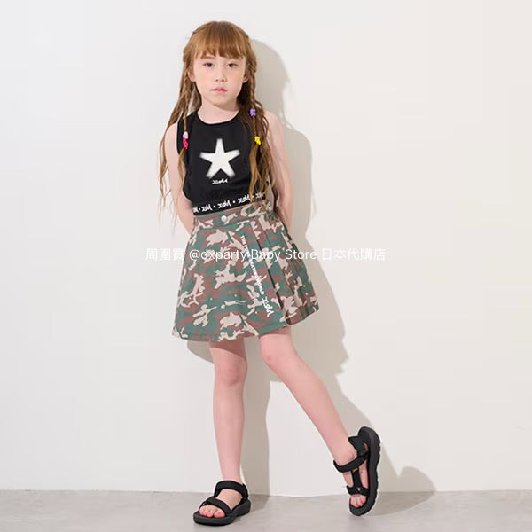 Japanese children's clothing X-girl Stages striped short vest 90-140cm girls summer TOPS
