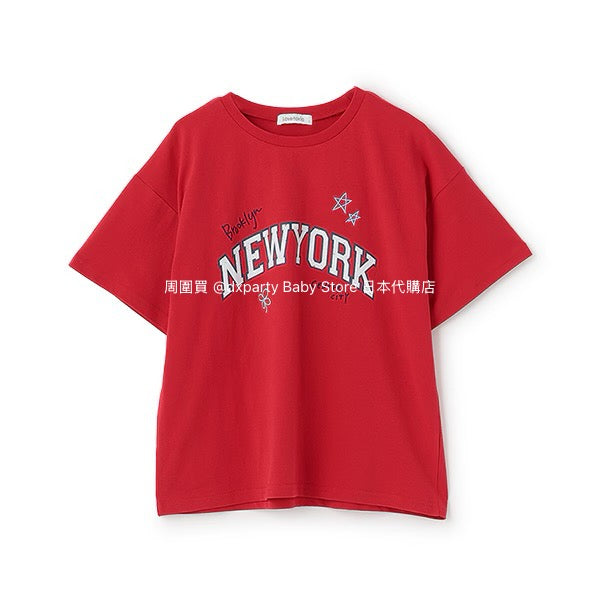 Lovetoxic Japanese children's clothing preppy style graffiti print top 140-160cm girls summer TOPS